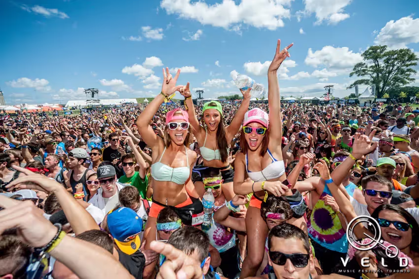 Girls in bikinis at Veld 